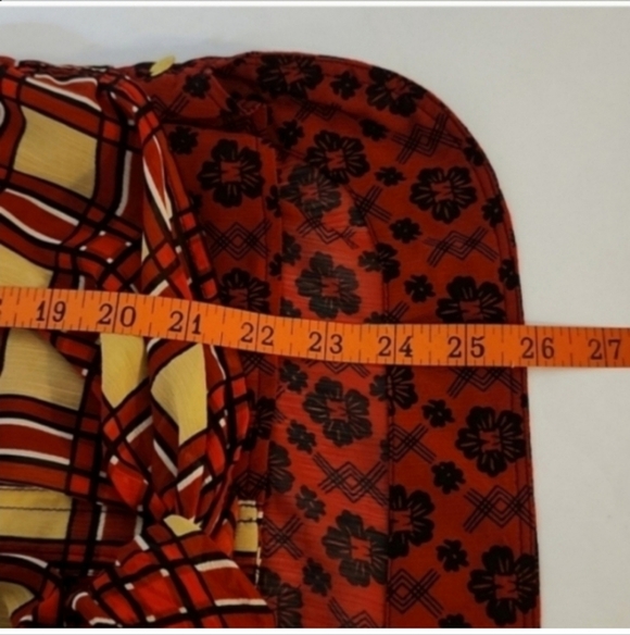 Scotch & Soda Maison Scotch plaid layered Button mix print tie Blouse plaid - Picture 8 of 8